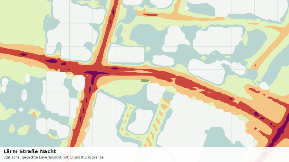 Statische Kartenansicht: Lärm Straße Nacht