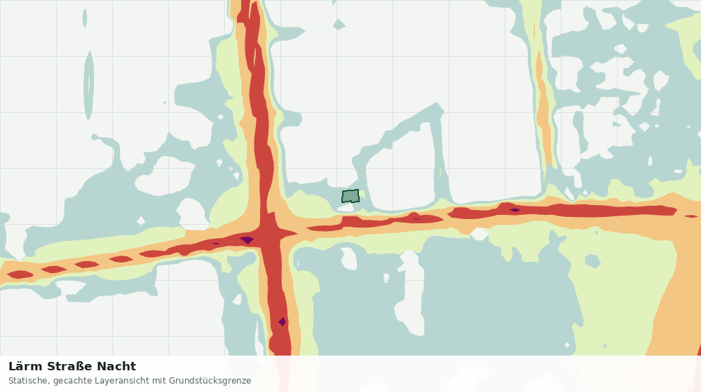 Statische Kartenansicht: Lärm Straße Nacht