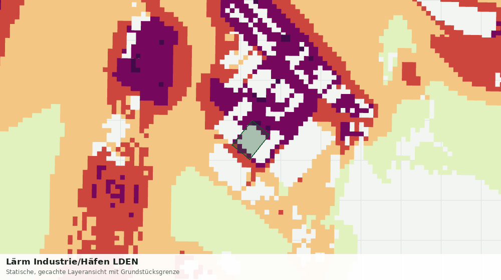 Statische Kartenansicht: Lärm Industrie/Häfen LDEN