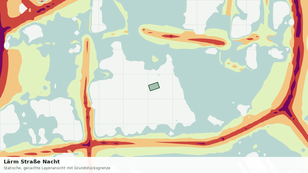 Statische Kartenansicht: Lärm Straße Nacht