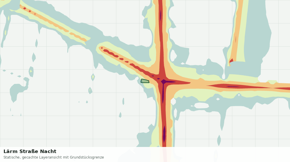 Statische Kartenansicht: Lärm Straße Nacht