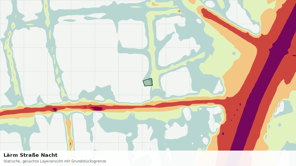 Statische Kartenansicht: Lärm Straße Nacht
