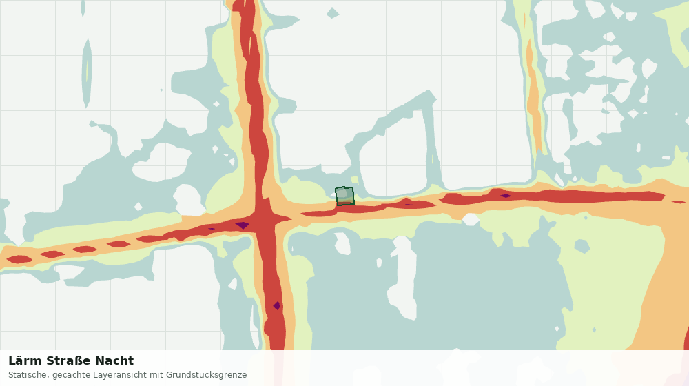Statische Kartenansicht: Lärm Straße Nacht