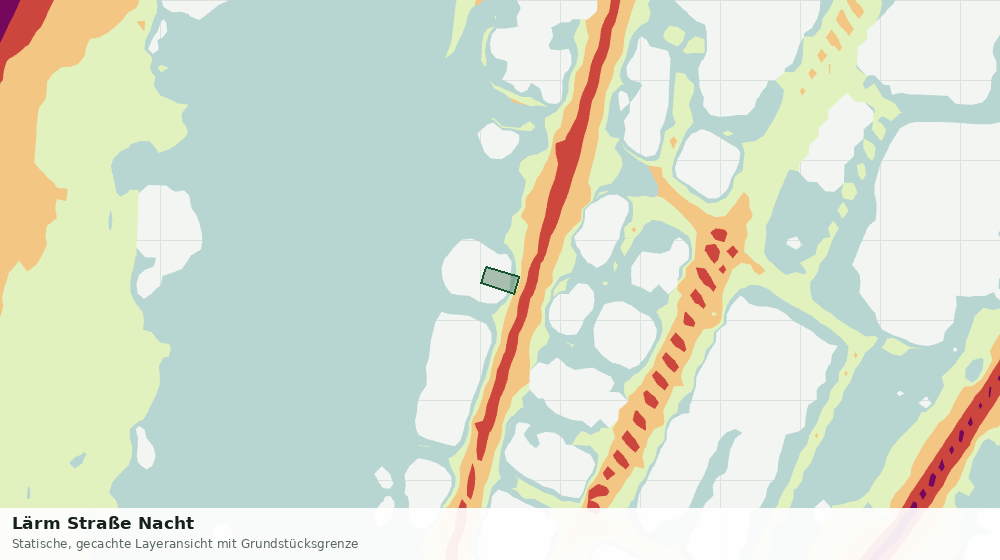 Statische Kartenansicht: Lärm Straße Nacht
