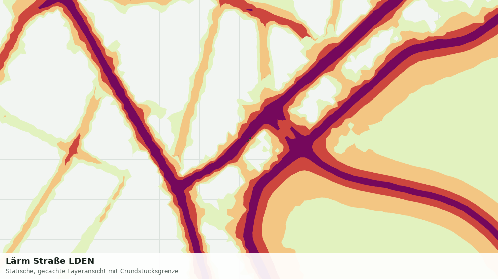 Statische Kartenansicht: Lärm Straße LDEN
