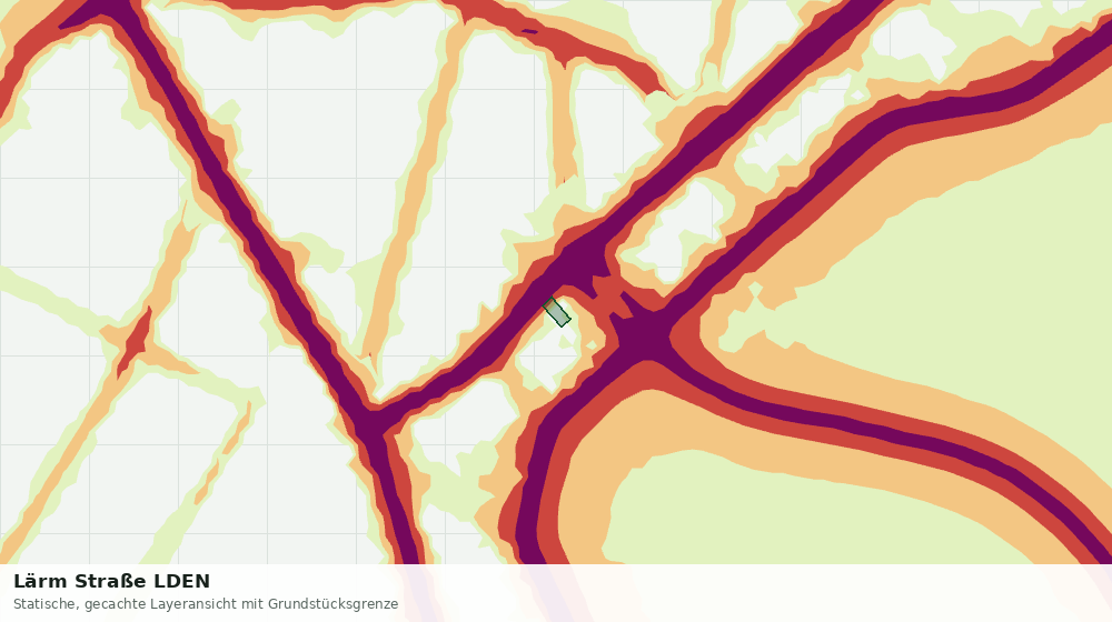 Statische Kartenansicht: Lärm Straße LDEN
