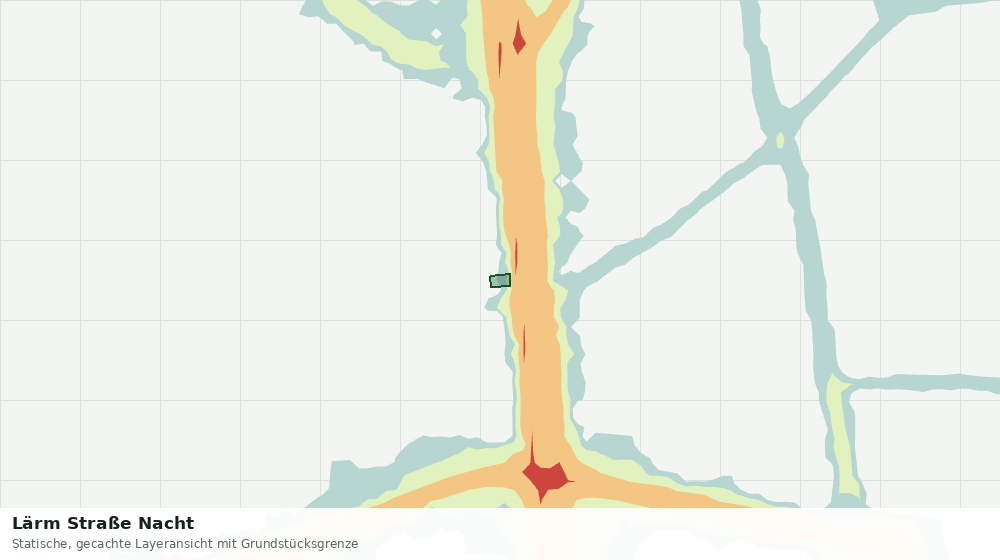 Statische Kartenansicht: Lärm Straße Nacht