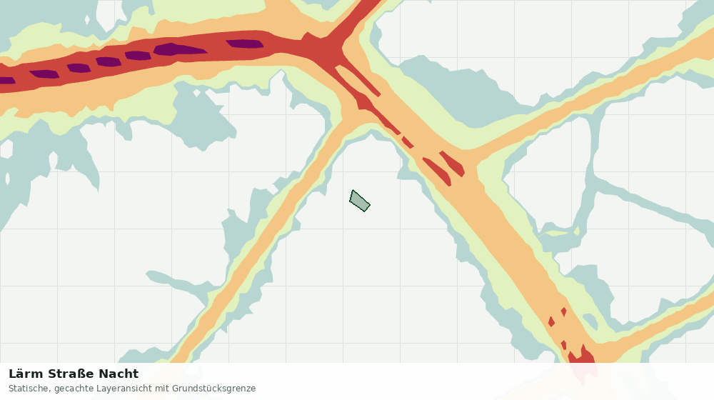 Statische Kartenansicht: Lärm Straße Nacht