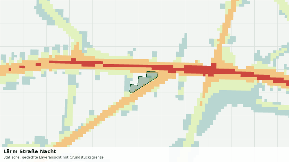 Statische Kartenansicht: Lärm Straße Nacht
