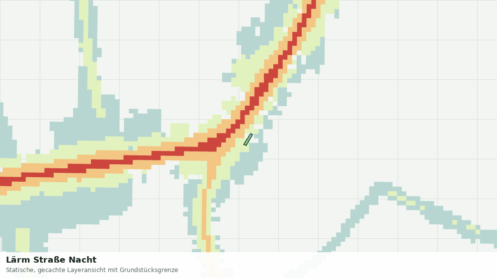 Statische Kartenansicht: Lärm Straße Nacht