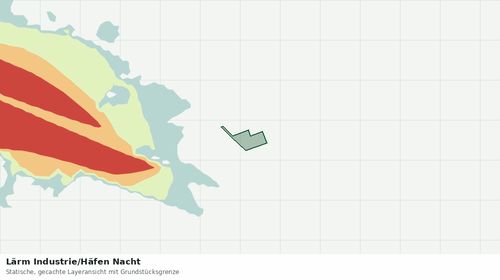 Statische Kartenansicht: Lärm Industrie/Häfen Nacht