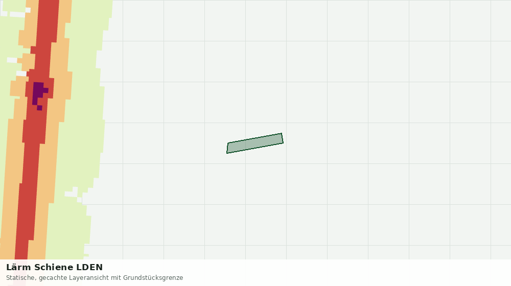Statische Kartenansicht: Lärm Schiene LDEN
