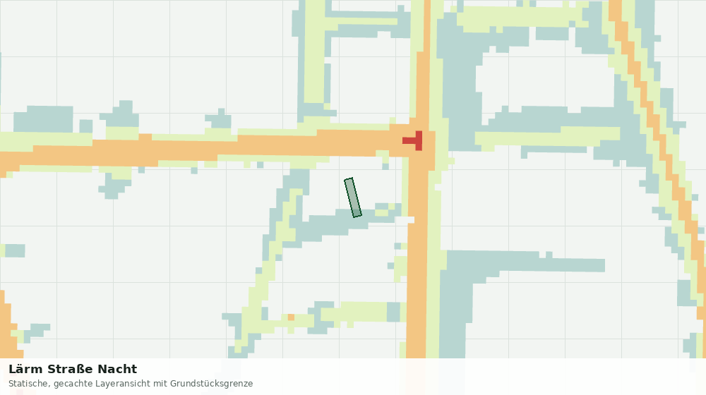 Statische Kartenansicht: Lärm Straße Nacht