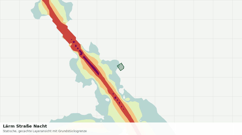 Statische Kartenansicht: Lärm Straße Nacht