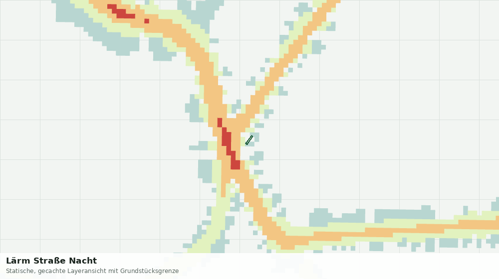 Statische Kartenansicht: Lärm Straße Nacht