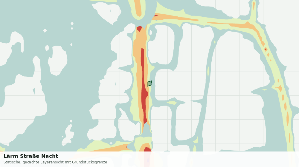 Statische Kartenansicht: Lärm Straße Nacht