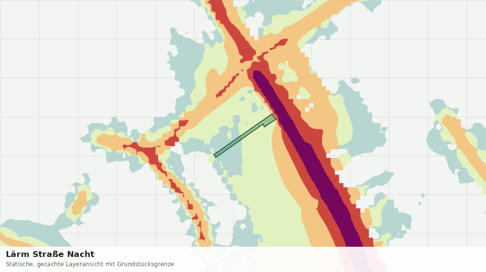 Statische Kartenansicht: Lärm Straße Nacht
