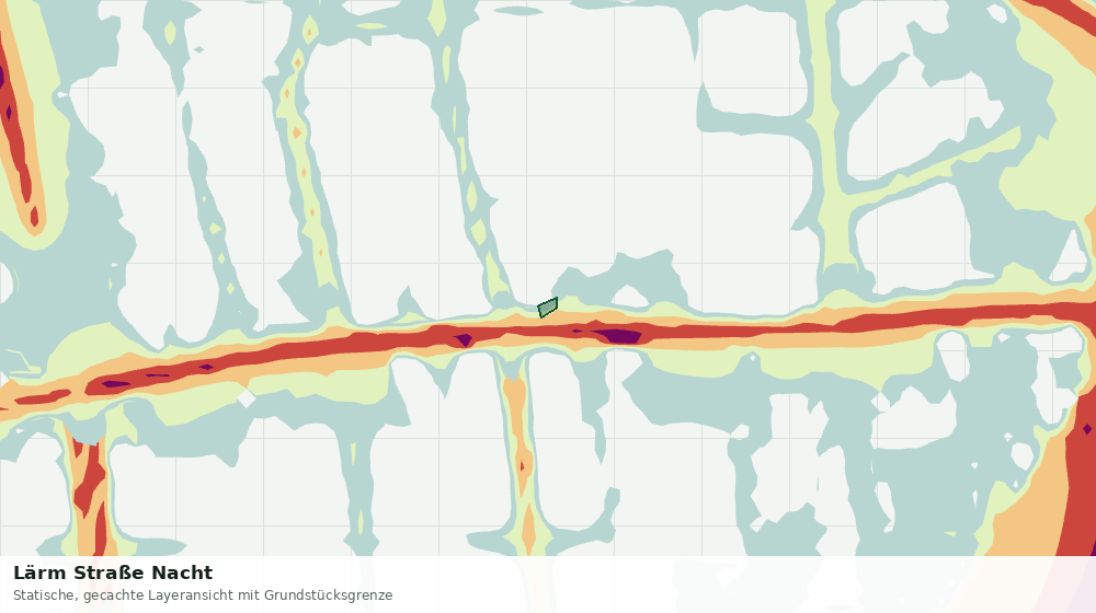 Statische Kartenansicht: Lärm Straße Nacht
