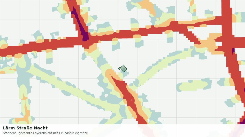 Statische Kartenansicht: Lärm Straße Nacht