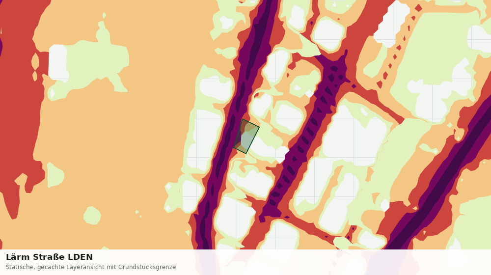 Statische Kartenansicht: Lärm Straße LDEN