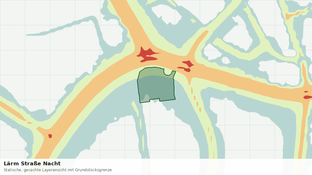 Statische Kartenansicht: Lärm Straße Nacht
