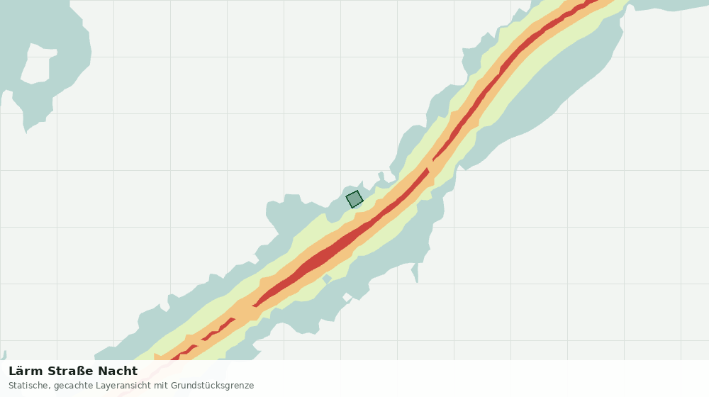 Statische Kartenansicht: Lärm Straße Nacht