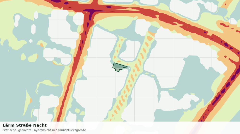 Statische Kartenansicht: Lärm Straße Nacht