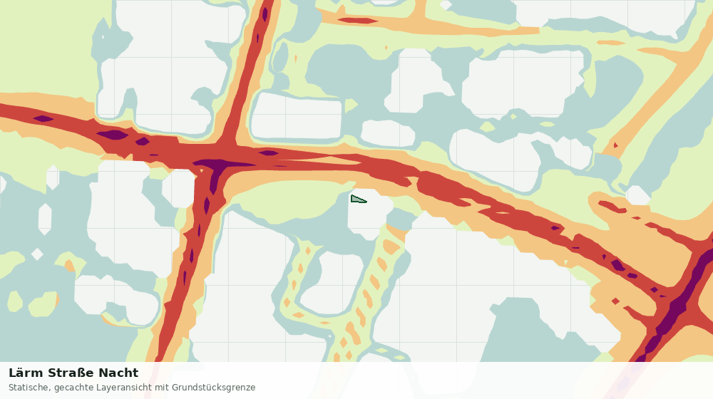 Statische Kartenansicht: Lärm Straße Nacht