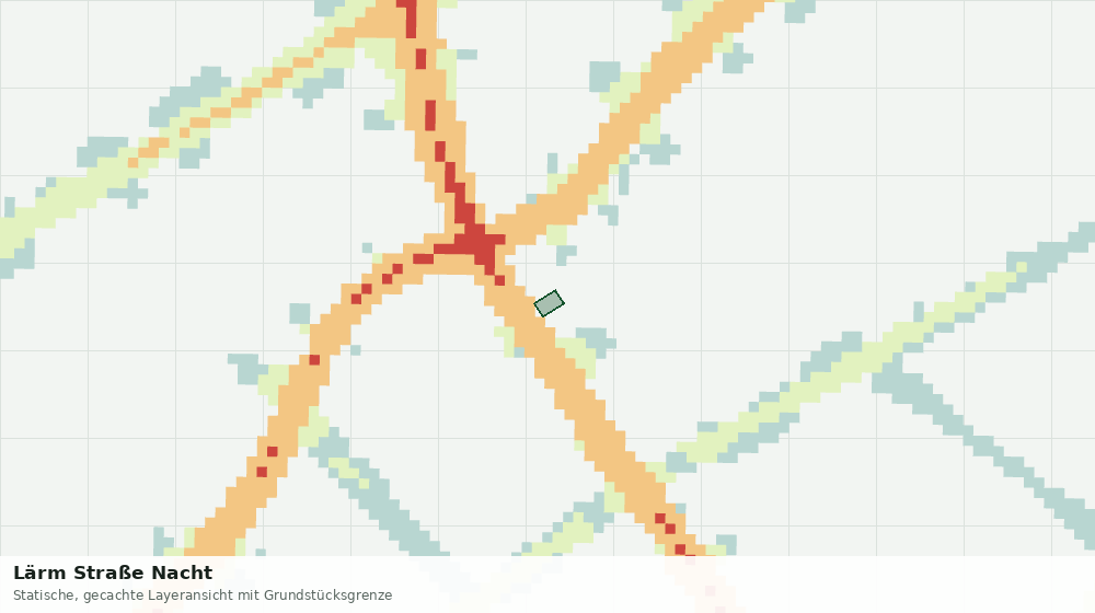 Statische Kartenansicht: Lärm Straße Nacht