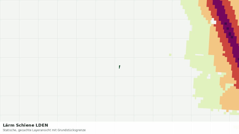 Statische Kartenansicht: Lärm Schiene LDEN