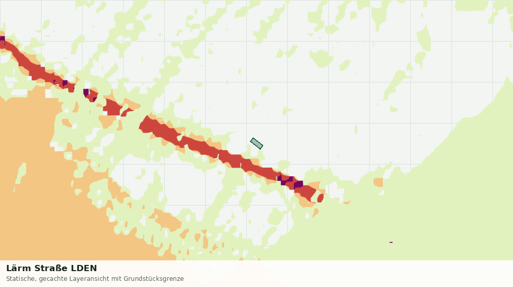 Statische Kartenansicht: Lärm Straße LDEN