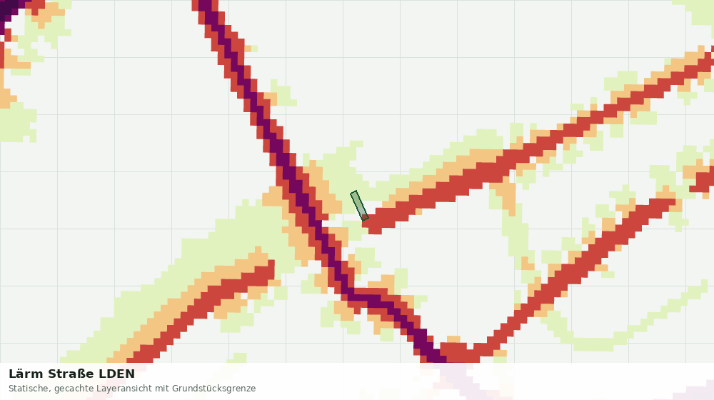 Statische Kartenansicht: Lärm Straße LDEN