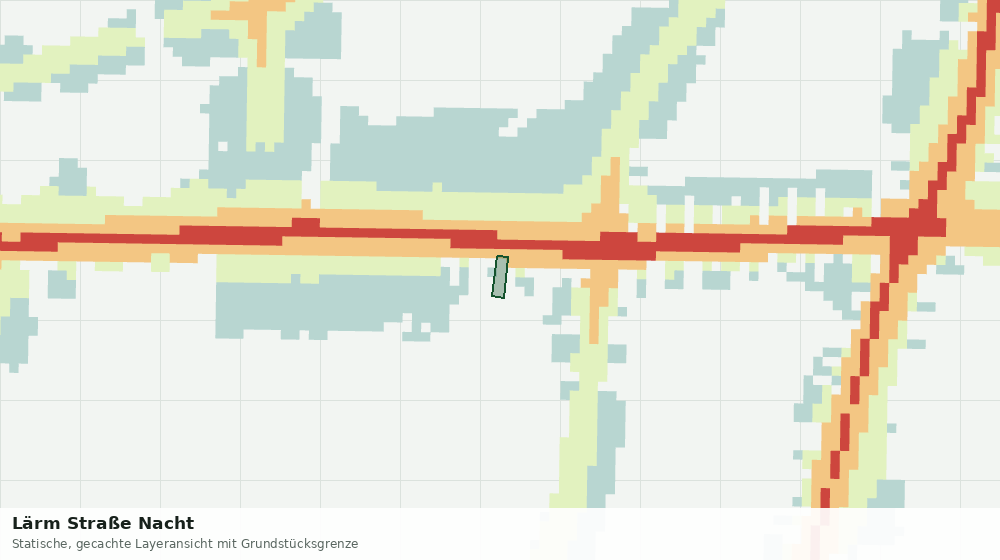 Statische Kartenansicht: Lärm Straße Nacht