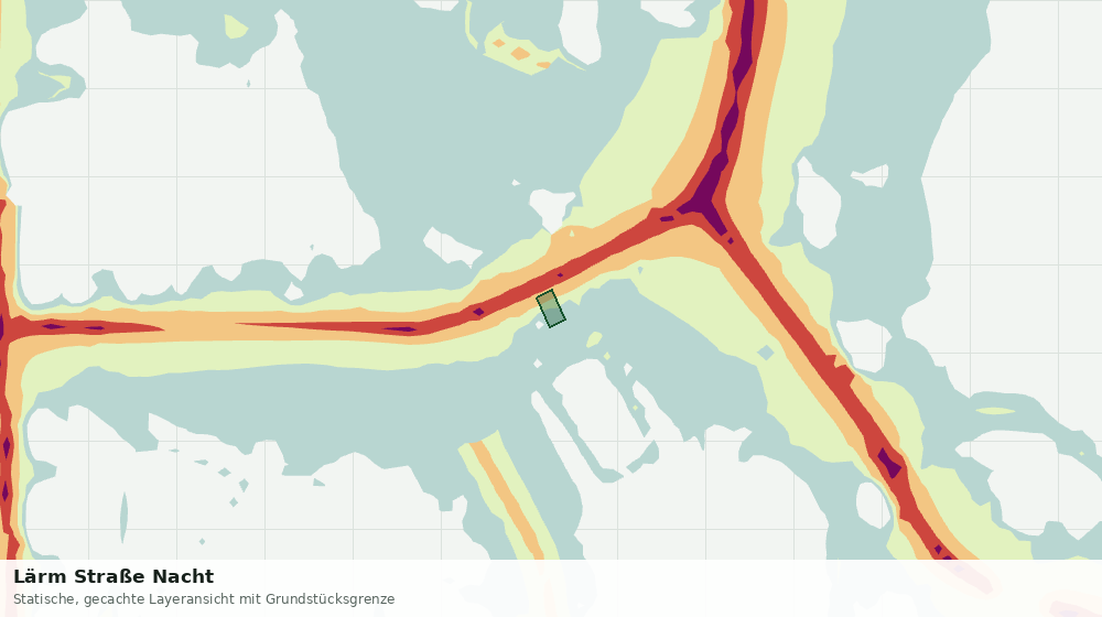 Statische Kartenansicht: Lärm Straße Nacht