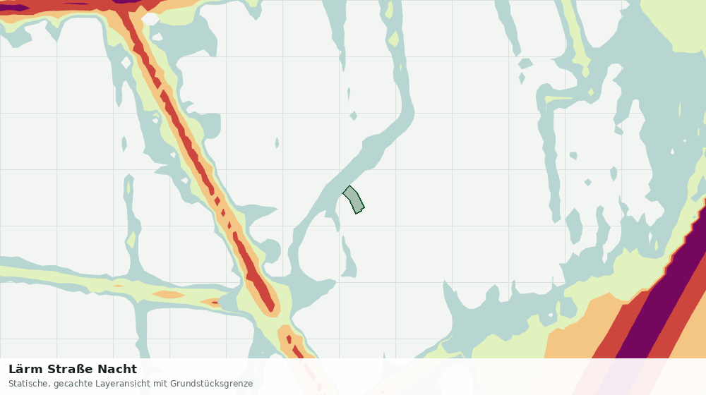 Statische Kartenansicht: Lärm Straße Nacht