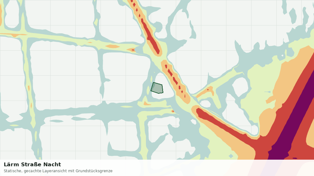Statische Kartenansicht: Lärm Straße Nacht