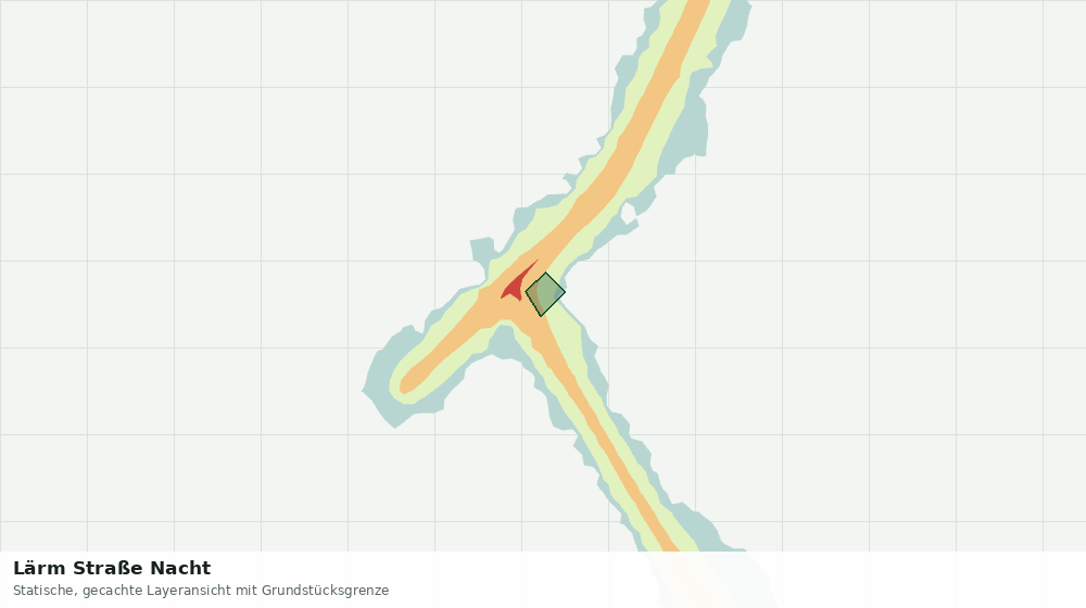 Statische Kartenansicht: Lärm Straße Nacht