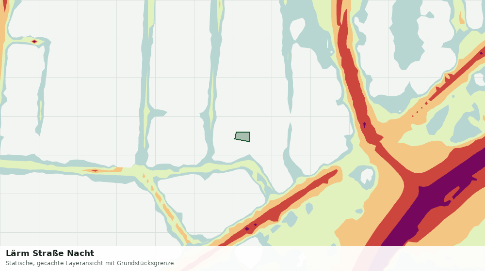 Statische Kartenansicht: Lärm Straße Nacht