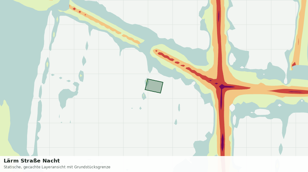 Statische Kartenansicht: Lärm Straße Nacht