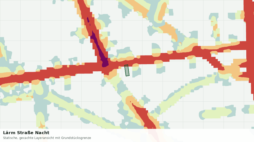 Statische Kartenansicht: Lärm Straße Nacht