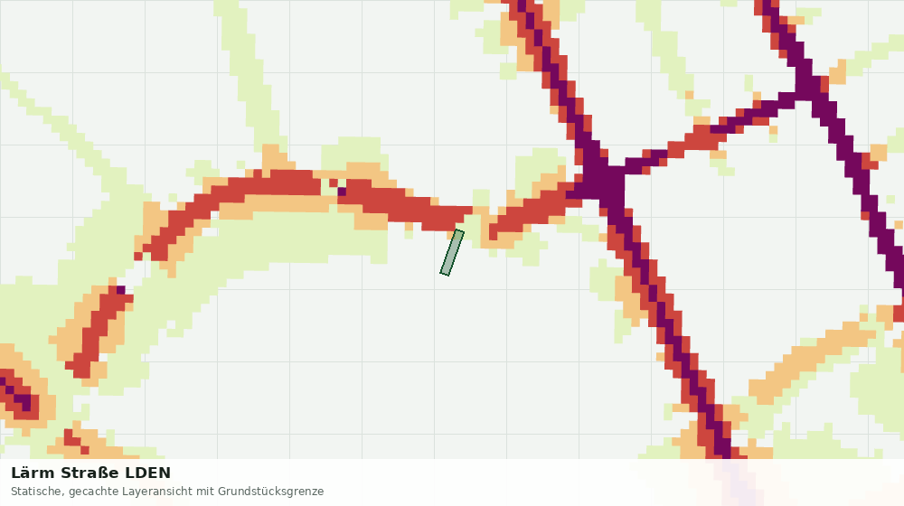 Statische Kartenansicht: Lärm Straße LDEN
