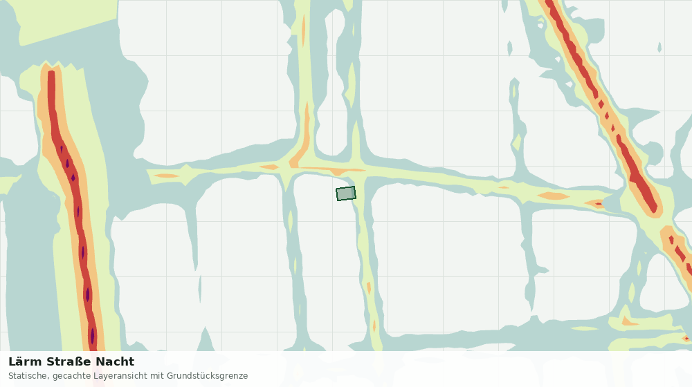 Statische Kartenansicht: Lärm Straße Nacht