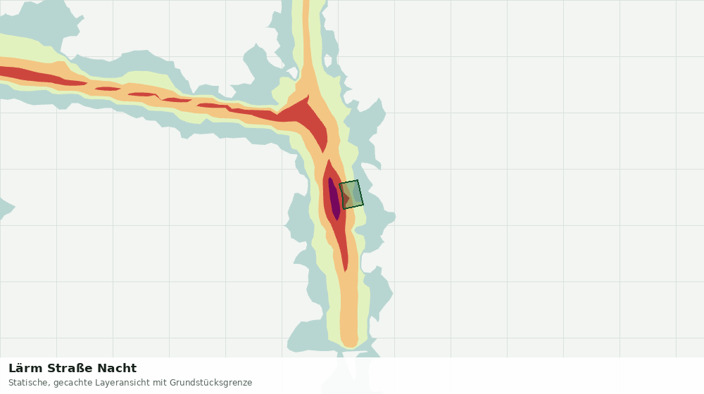 Statische Kartenansicht: Lärm Straße Nacht