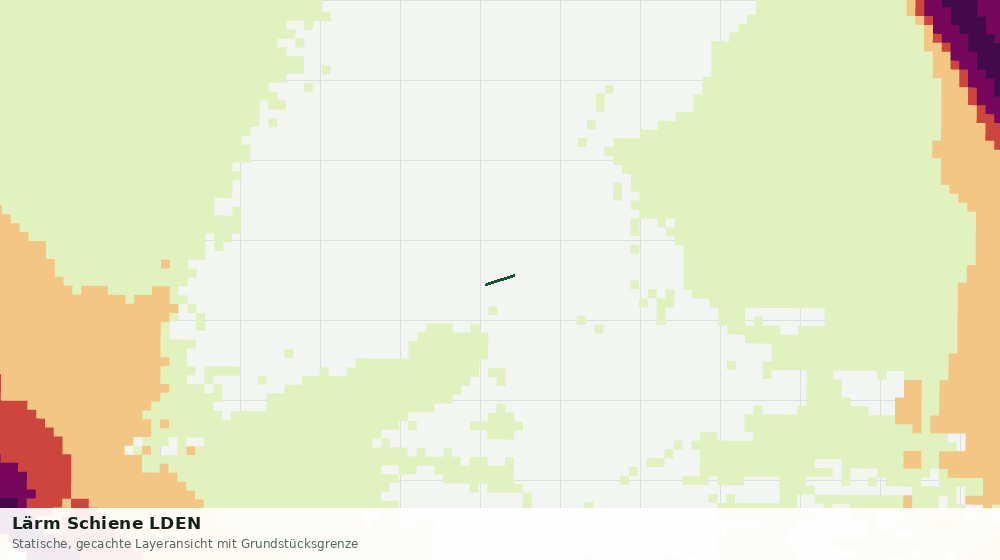 Statische Kartenansicht: Lärm Schiene LDEN