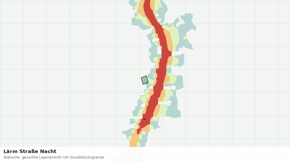 Statische Kartenansicht: Lärm Straße Nacht