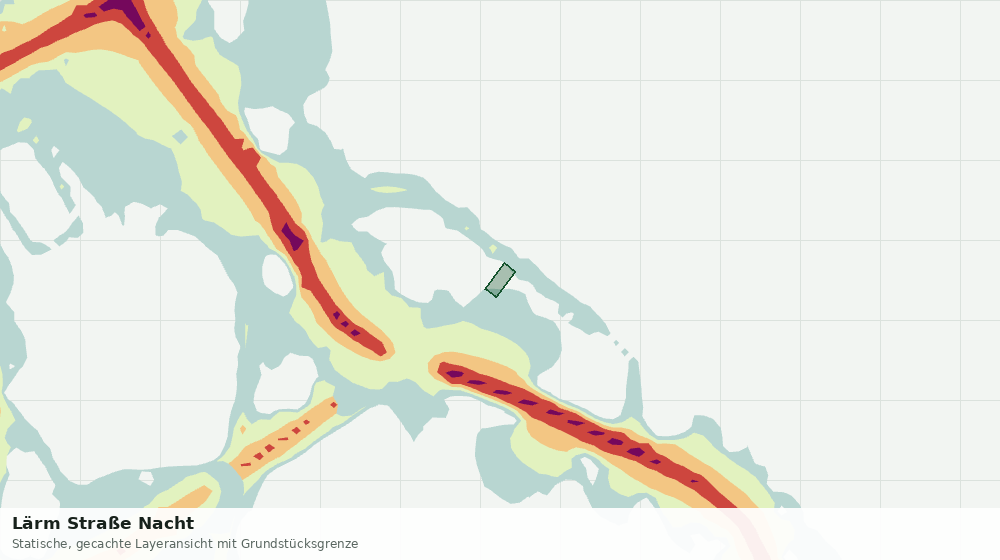 Statische Kartenansicht: Lärm Straße Nacht