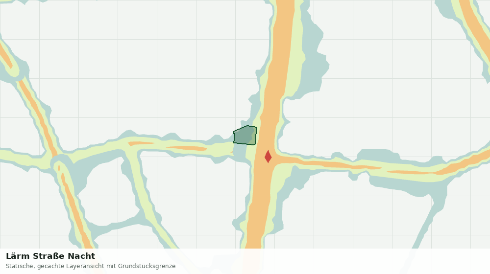 Statische Kartenansicht: Lärm Straße Nacht