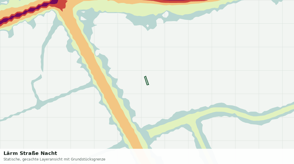 Statische Kartenansicht: Lärm Straße Nacht