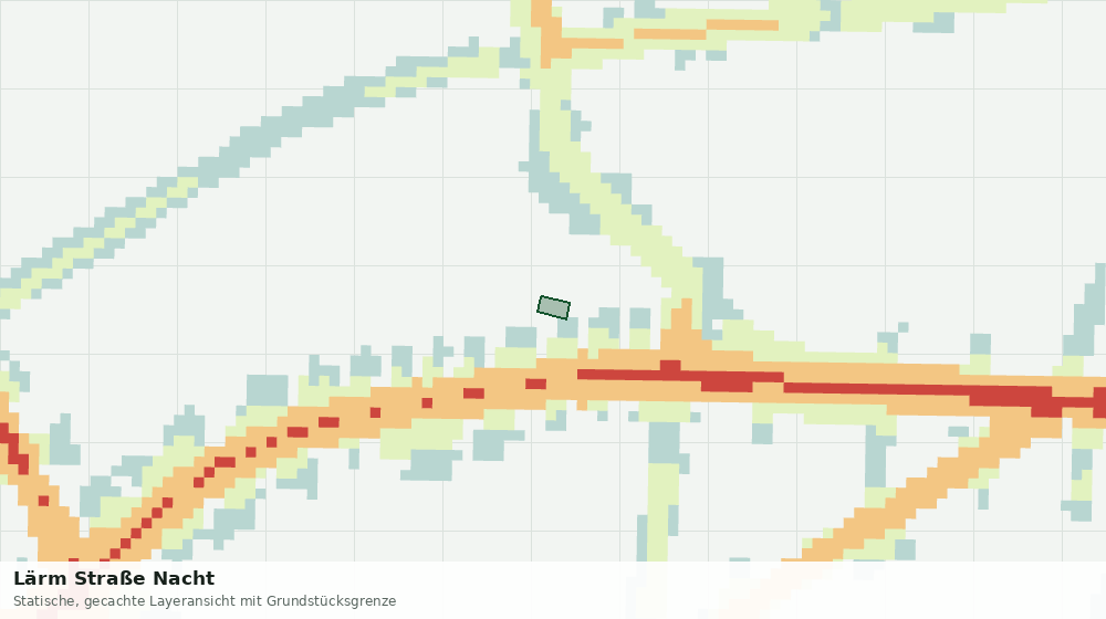 Statische Kartenansicht: Lärm Straße Nacht
