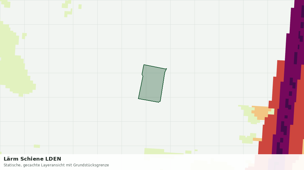 Statische Kartenansicht: Lärm Schiene LDEN
